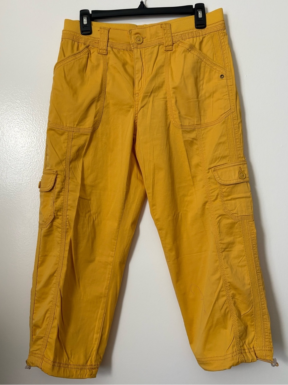 Style & Co. Women's Mustard Yellow Cargo Capris